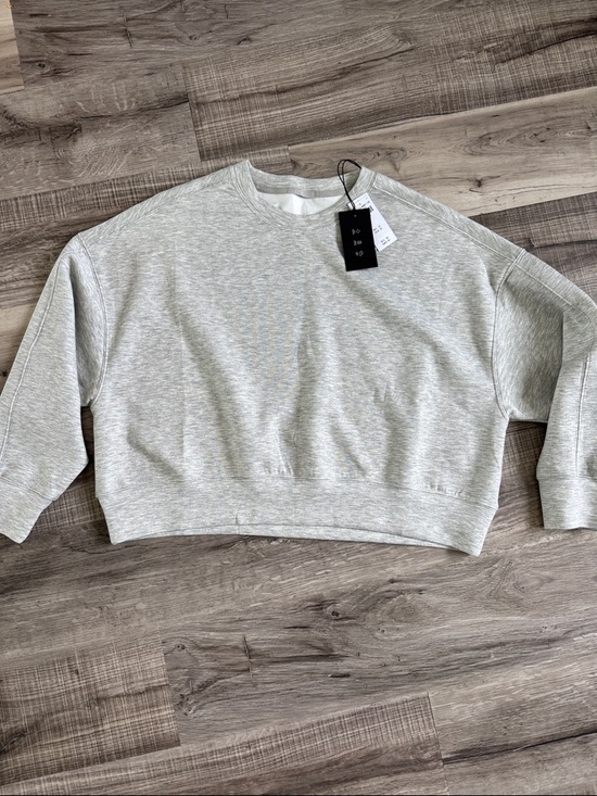 YPB Tops - Light Gray Cropped Crewneck Sweatshirt - Women